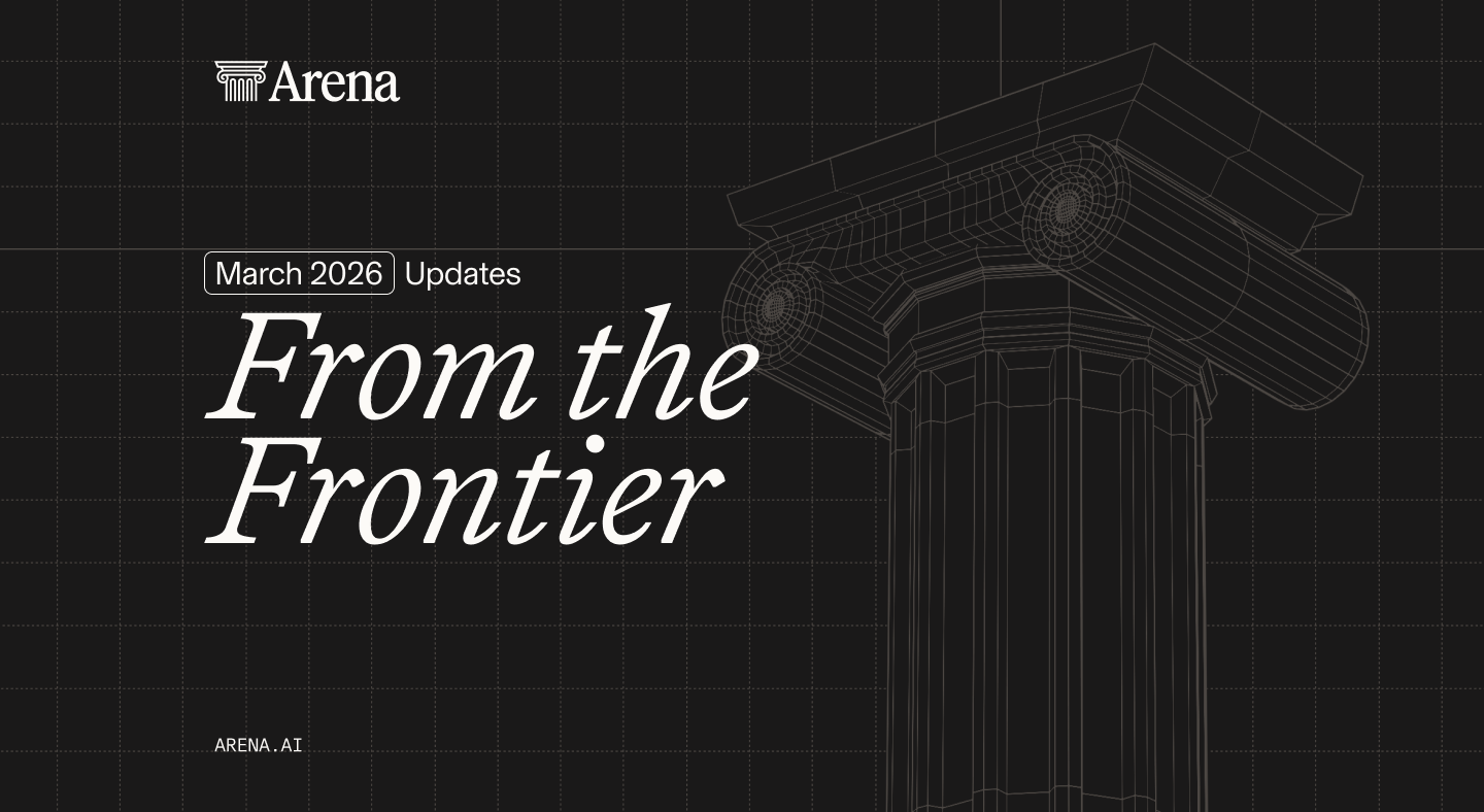 March 2026: Arena Updates across Product, Leaderboard Rankings & Research